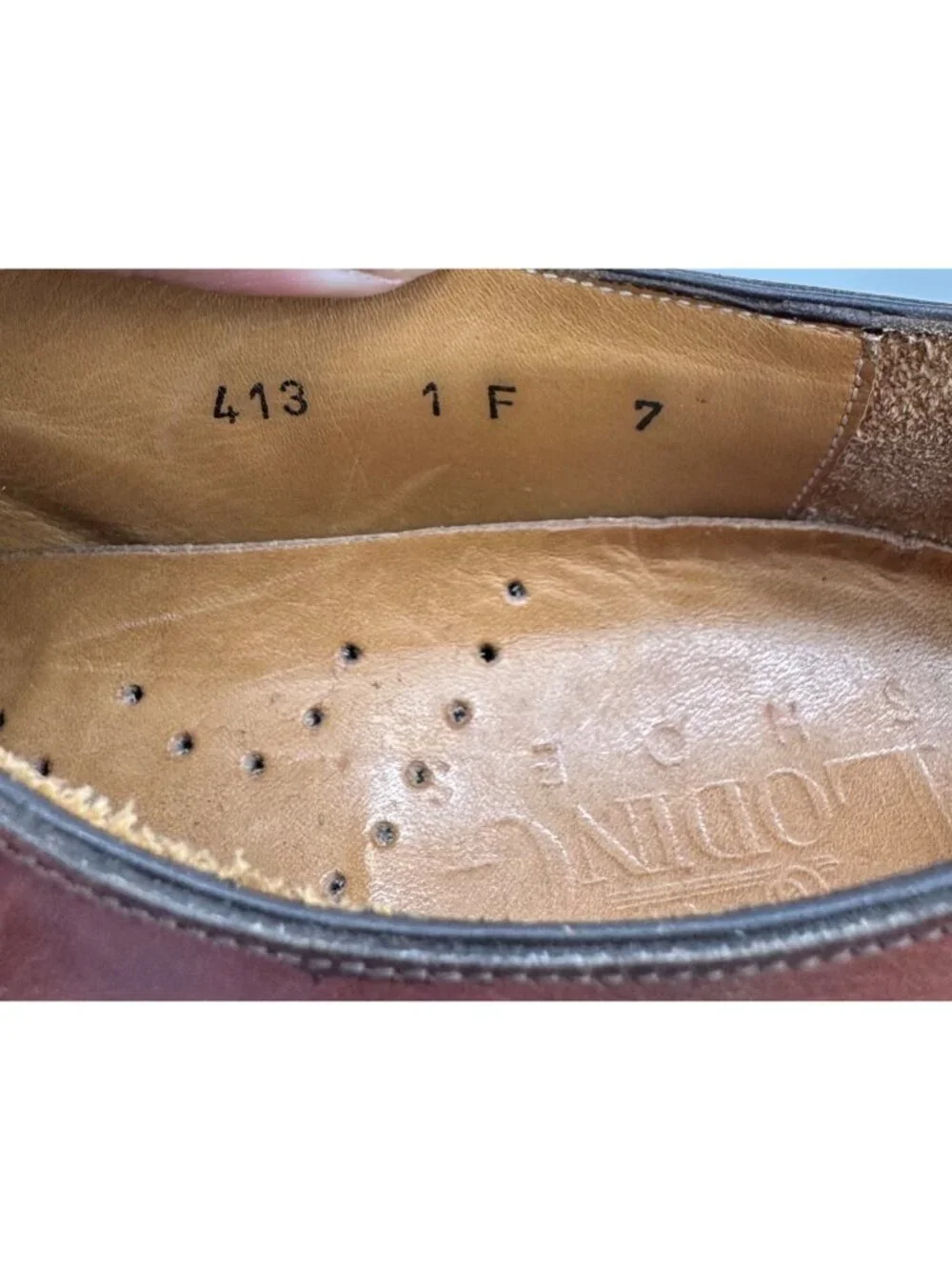 Loding Mens Brown Leather Monk Strap Shoes Size UK 7 US 8 With Goodyear Welt